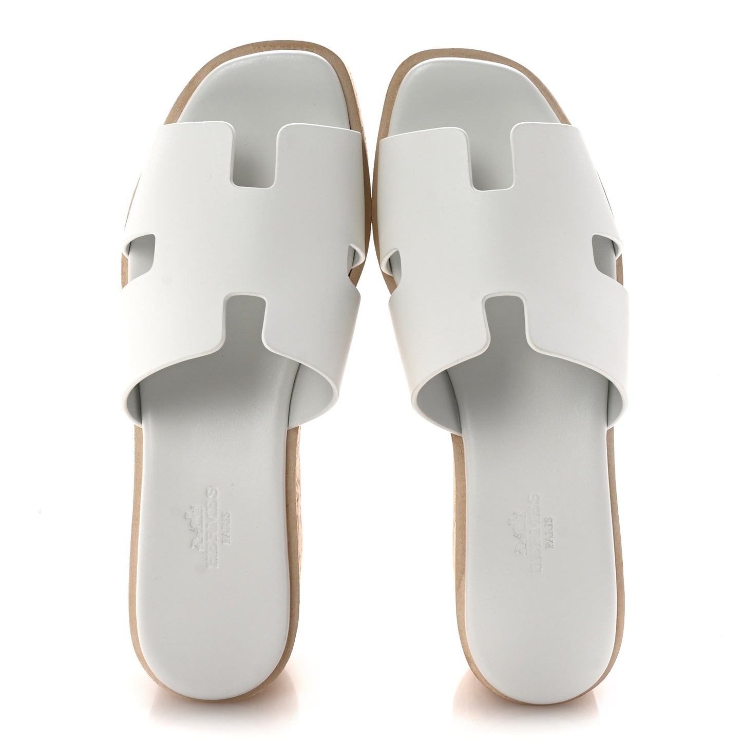 Calfskin Cork Eze 30 Sandals 37 White