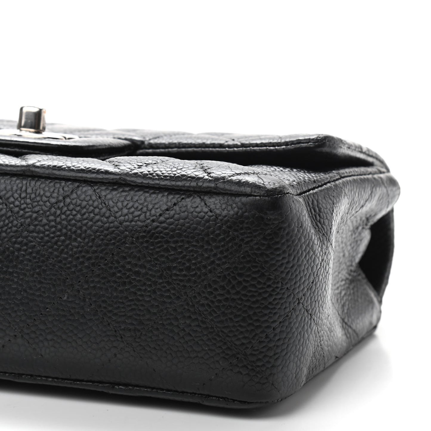 Caviar Quilted Mini Rectangular Flap Black