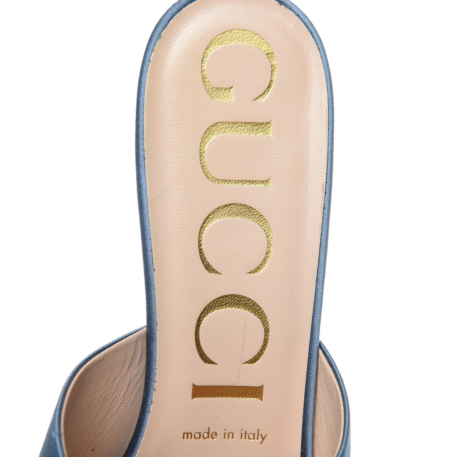 Gucci Silk Satin Crystal Embellished Bow Mules 39 Carta Zucchero 7 of 9