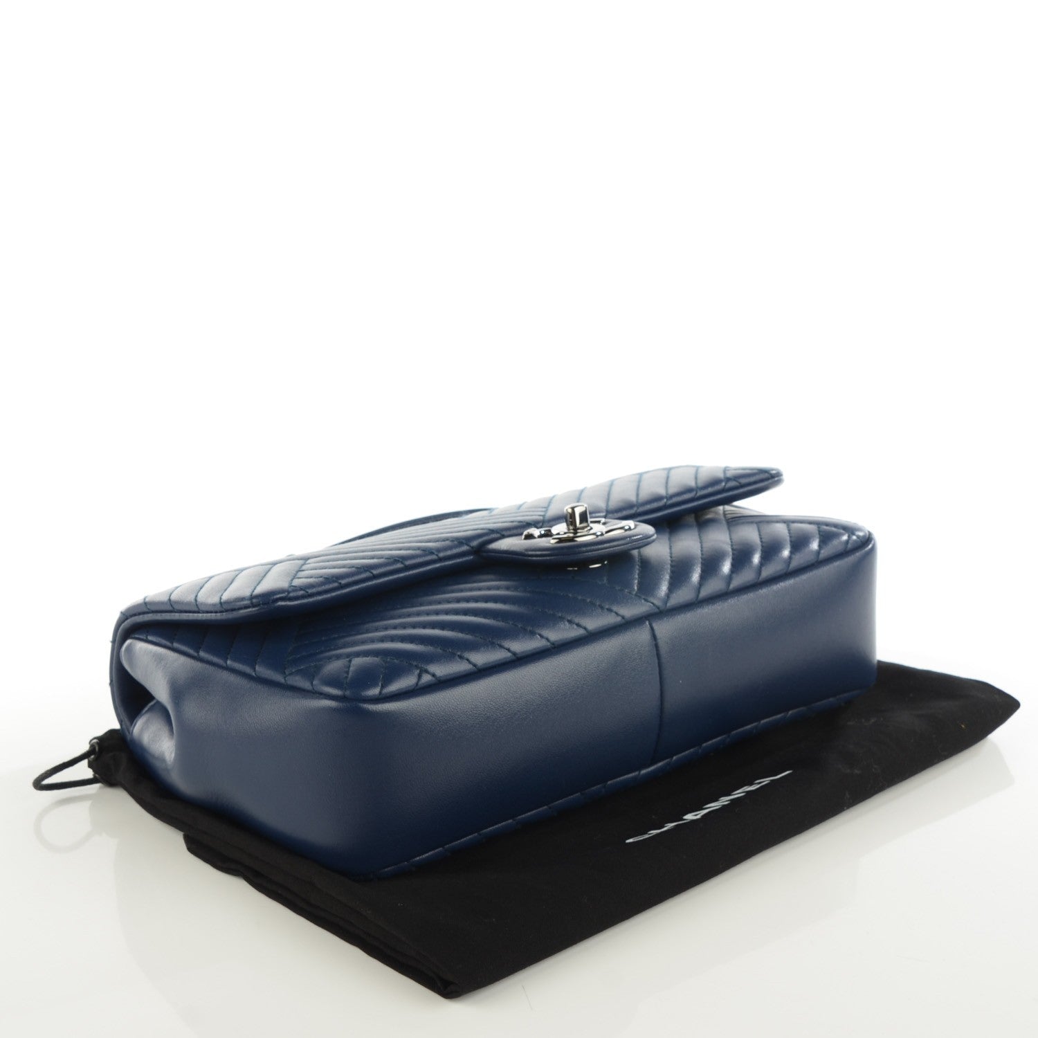 Chanel Lambskin Medium CC Crossing Flap Navy 4 of 8