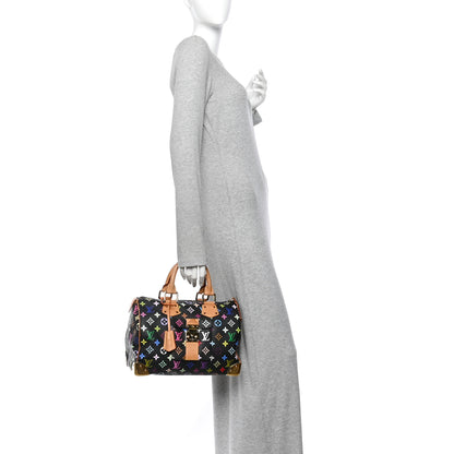Louis Vuitton Monogram Multicolor Speedy 30 Black 2 of 10