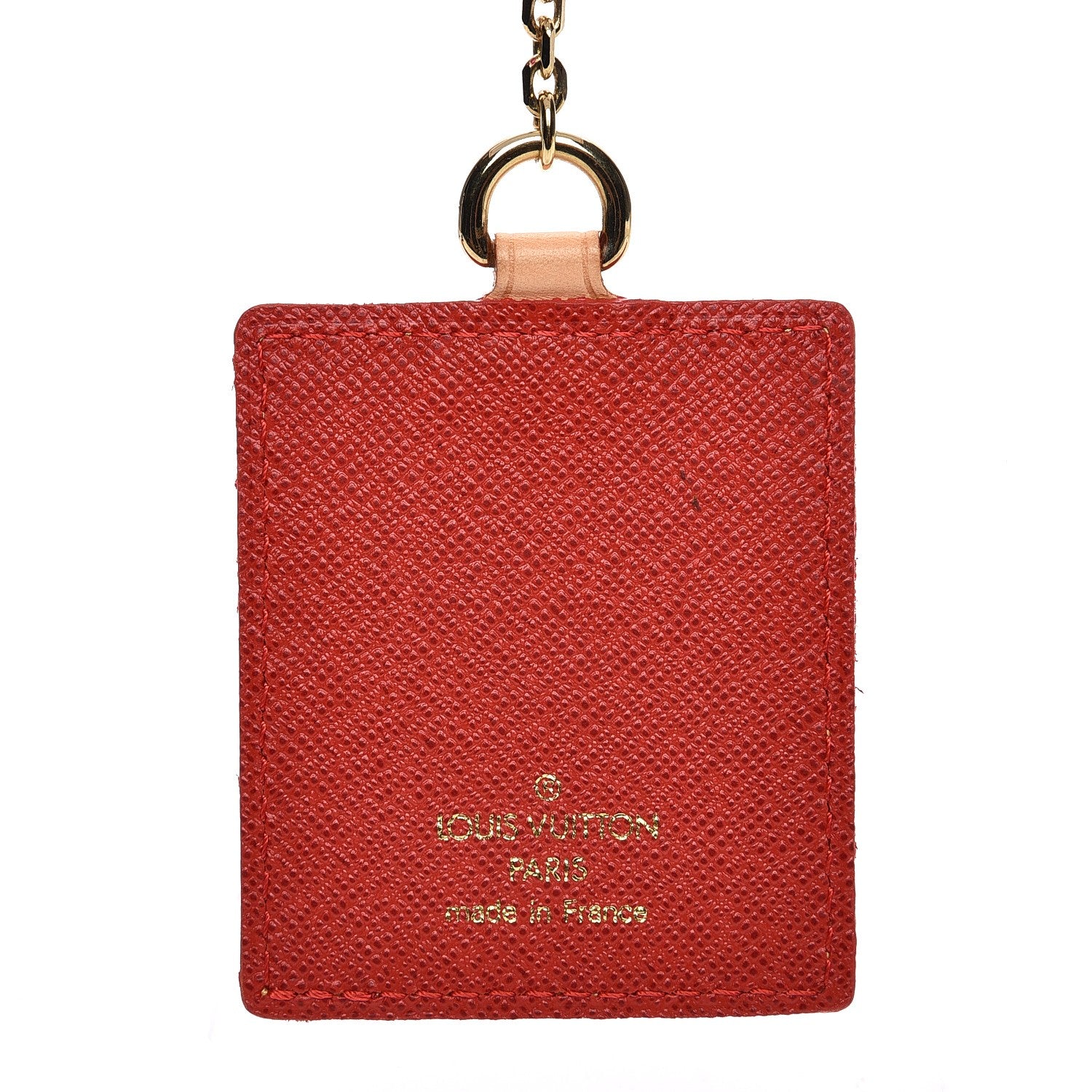 Louis Vuitton Vachetta Groom Key Ring Bag Charm Red 4 of 4