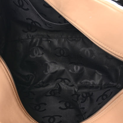 Chanel Calfskin Quilted Large Cambon Multipocket Reporter Beige Black 5 of 13