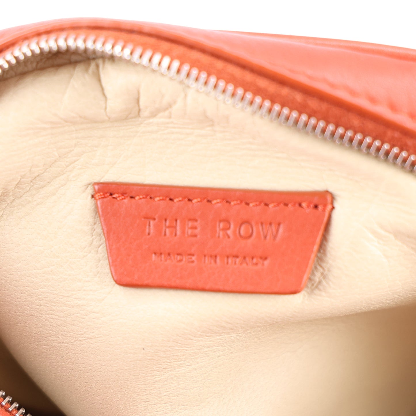 ROW Grained Calfskin Mini Twin Crossbody Bag Brick