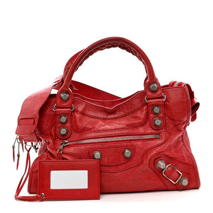 Balenciaga Agneau Giant 21 Silver Hardware City Rouge Coquelicot 3 of 17