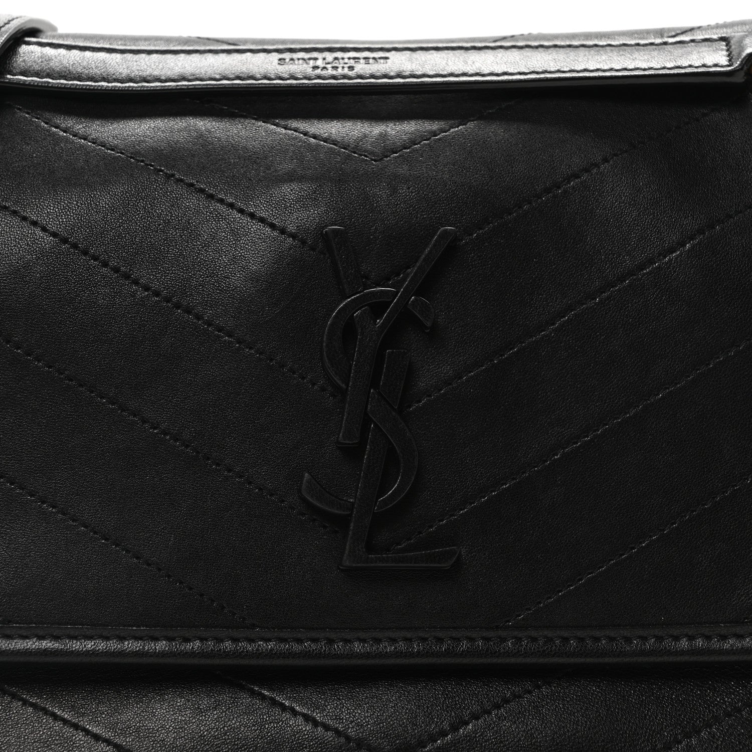 Saint Laurent Lambskin Matelasse Monogram Medium Niki Chain Satchel Black 8 of 10