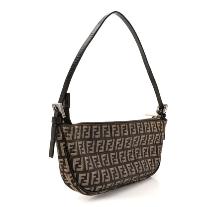 Fendi Zucchino Pochette Dark Brown 3 of 10