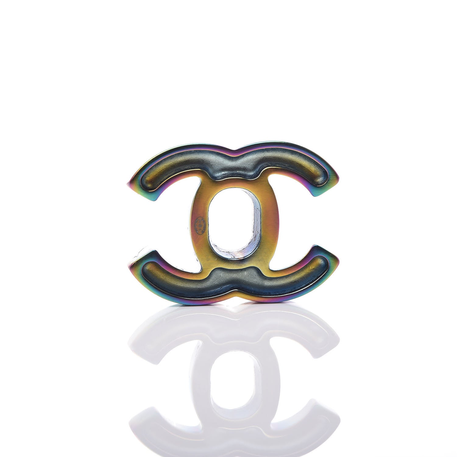 Chanel CC Turnlock Interchangeable Earrings Gold Iridescent 6 of 8