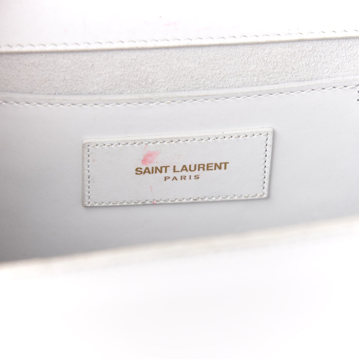 Smooth Calfskin Medium Classic Monogram Kate Tassel Satchel White