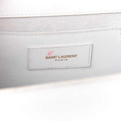 Saint Laurent Smooth Calfskin Medium Classic Monogram Kate Tassel Satchel White 6 of 10