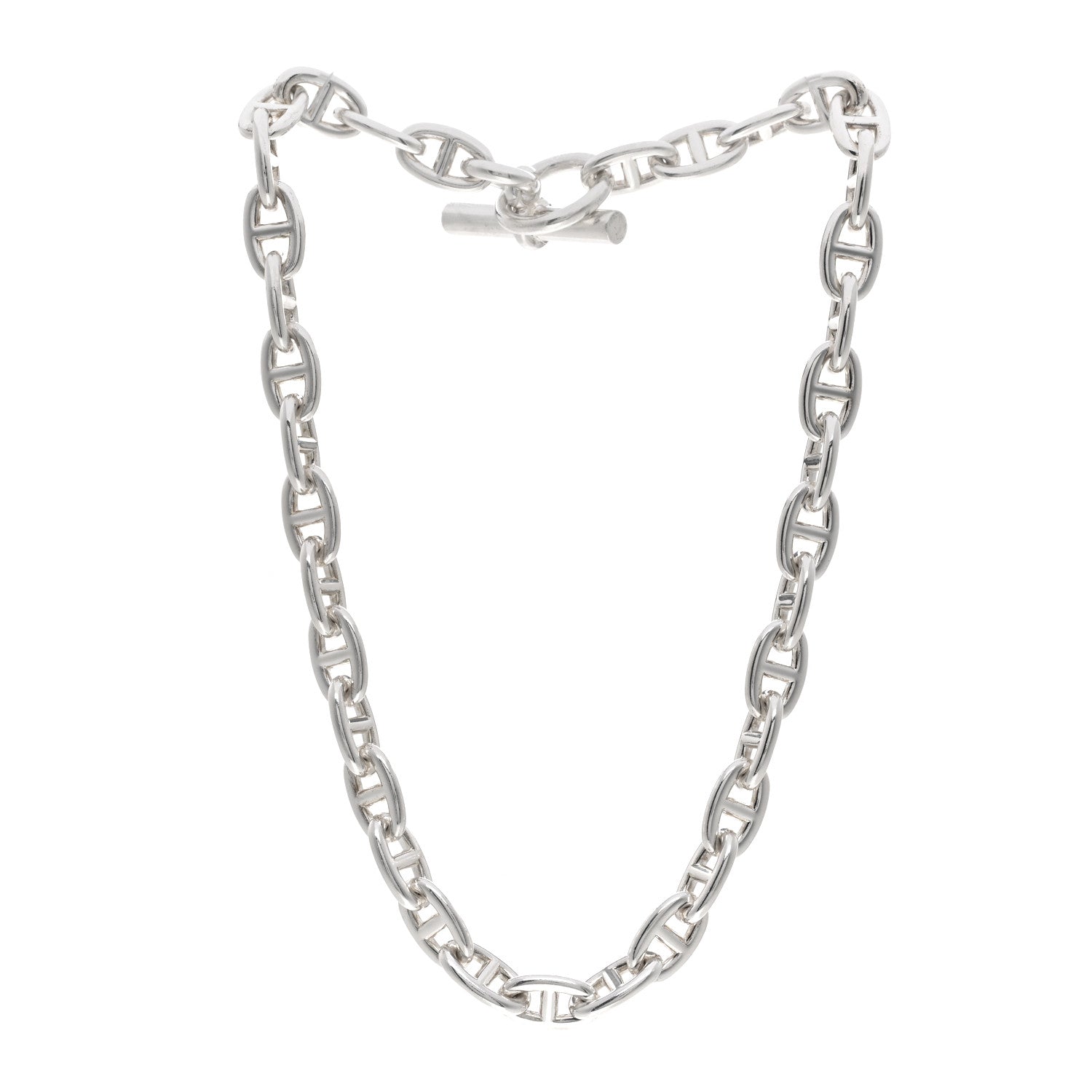 Hermes Sterling Silver MM Chaine D'Ancre Necklace 3 of 5