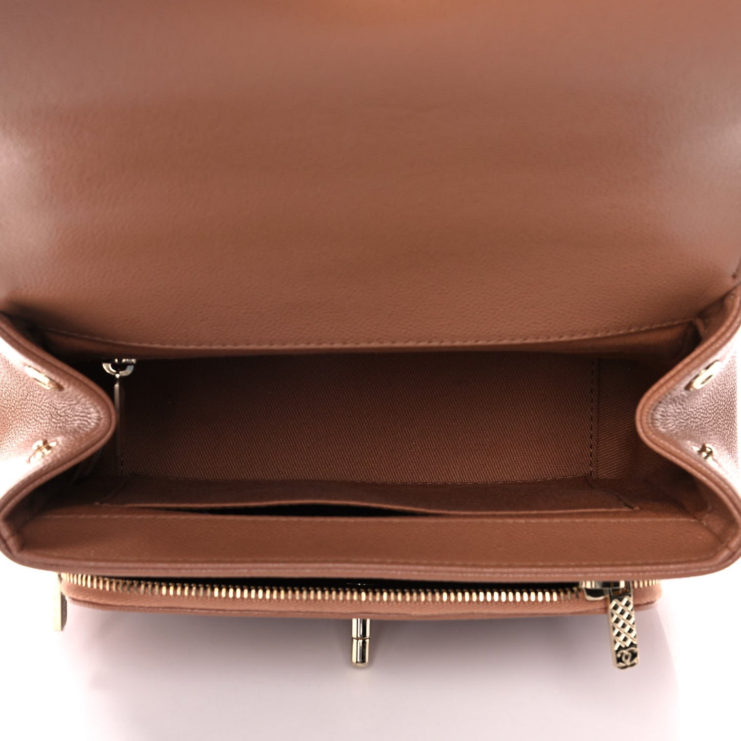 Caviar Quilted Medium Business Affinity Flap Brown