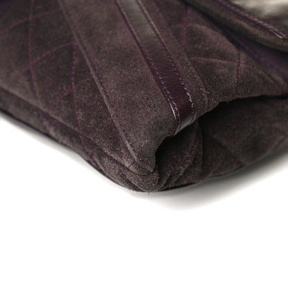Chanel Suede Union Jack Jumbo Mademoiselle Flap Purple 9 of 13