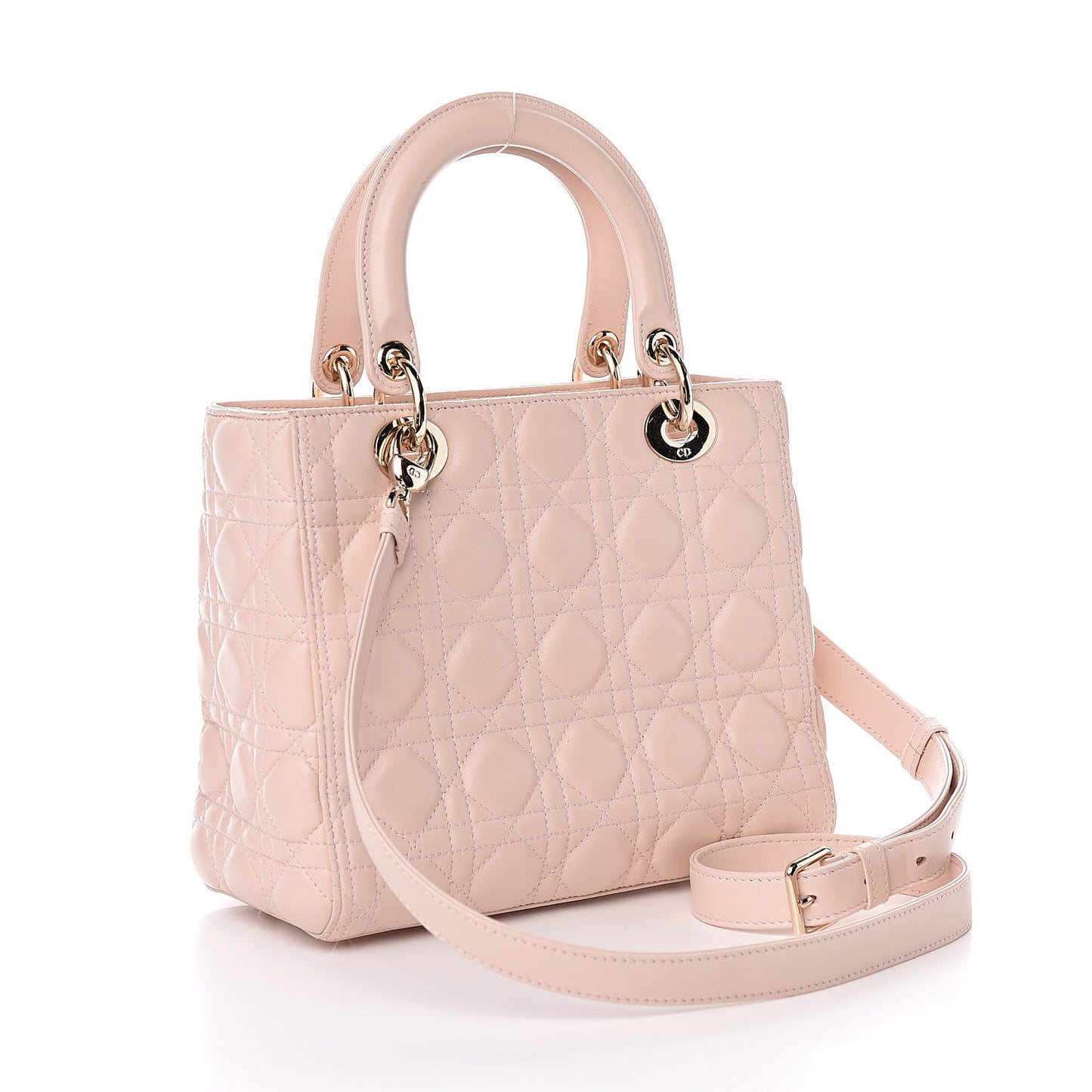 Lambskin Cannage Medium Lady Dior Light Pink