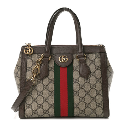 Gucci GG Supreme Monogram Small Ophidia Tote Bag Brown 1 of 9