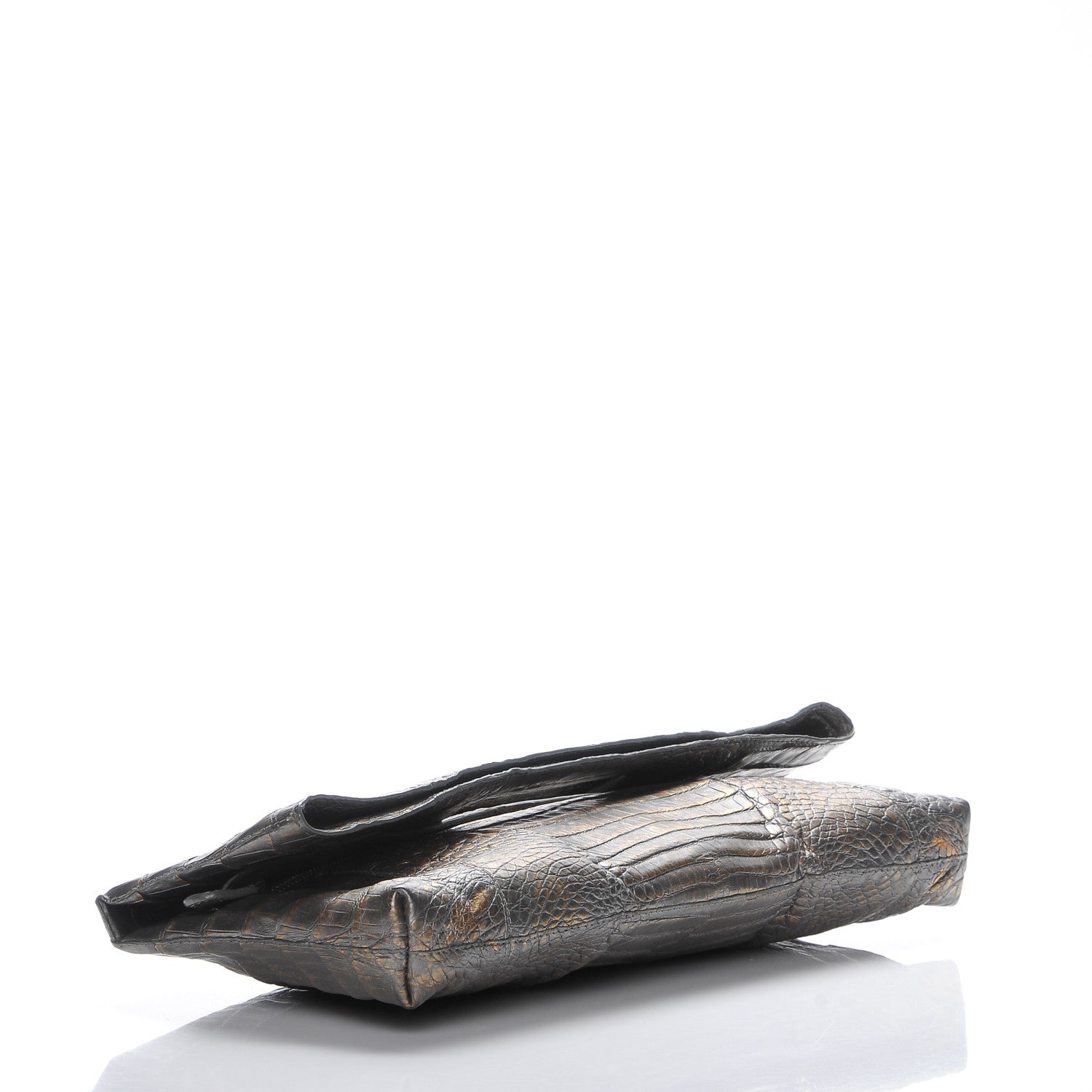 Nancy Gonzalez Metallic Crocodile Convertible Clutch Silver 3 of 5