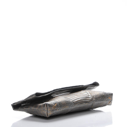 Nancy Gonzalez Metallic Crocodile Convertible Clutch Silver 3 of 5