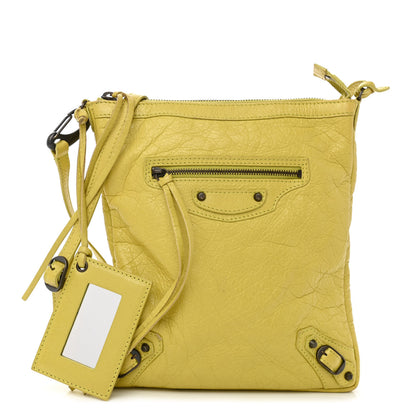 Balenciaga Agneau Classic Hardware Flat Crossbody Jaune Poussin 1 of 11