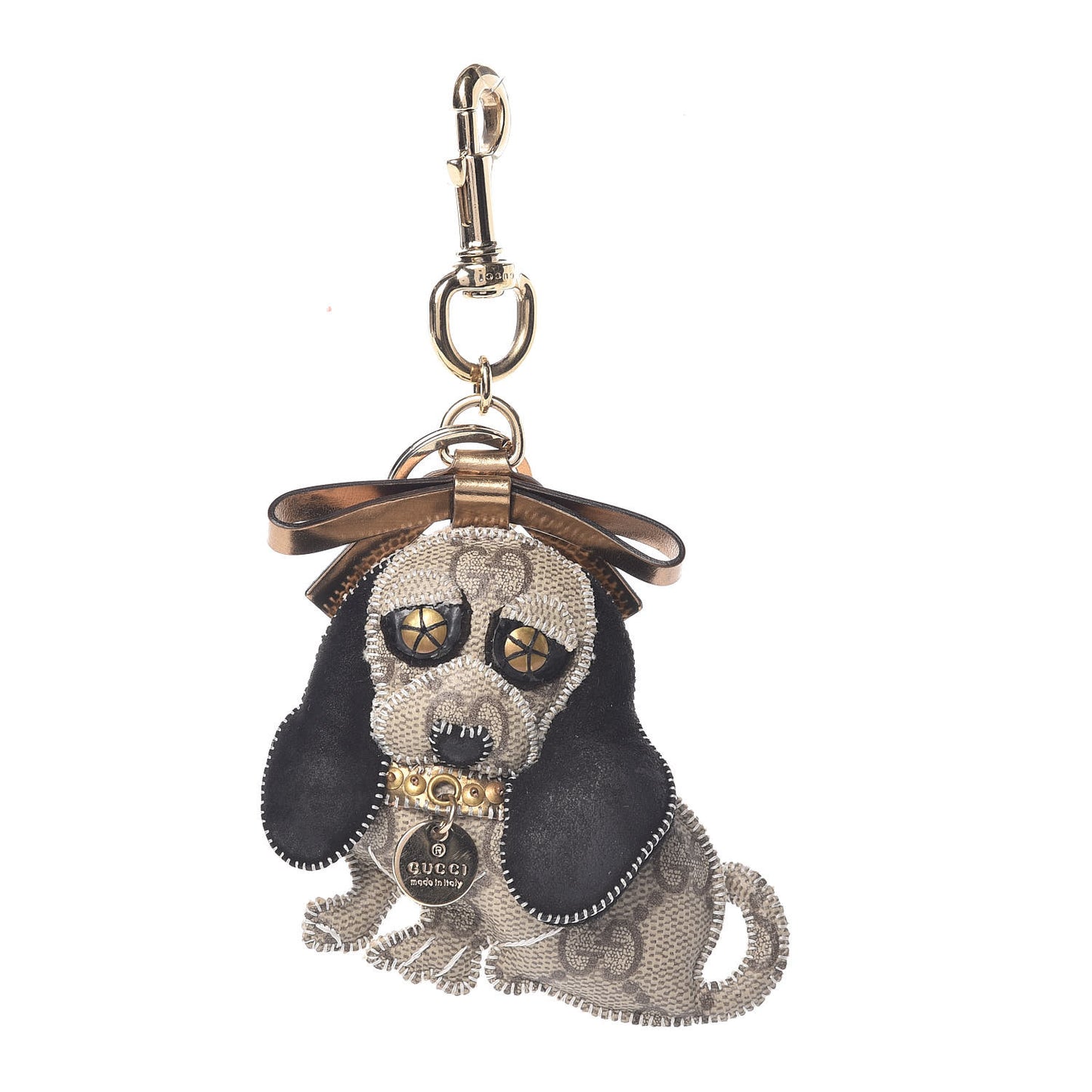 GG Supreme Monogram Sam Dog Key Charm