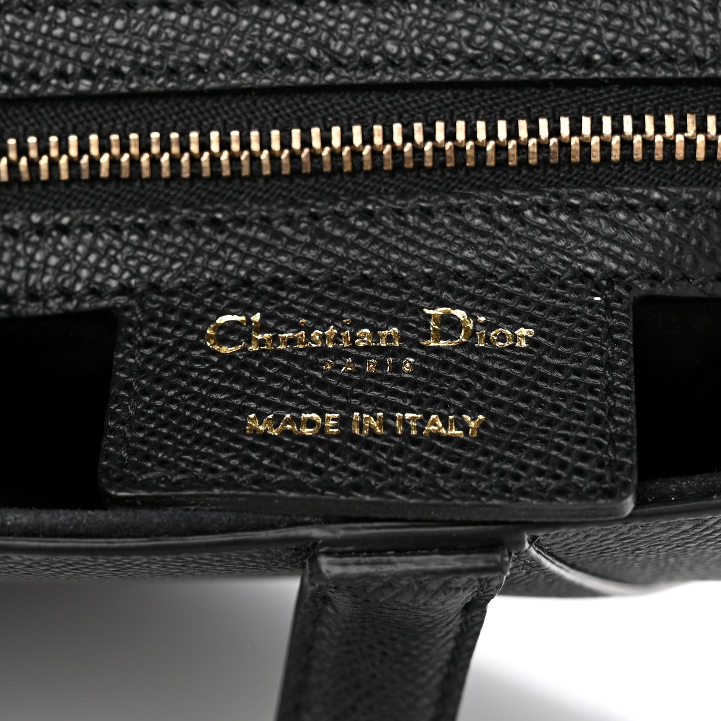 Grained Calfskin Saddle Bag With Strap Black
