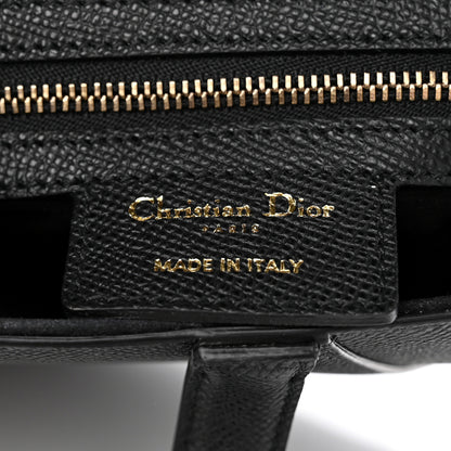 Christian Dior Grained Calfskin Saddle Bag With Strap Black 6 of 8