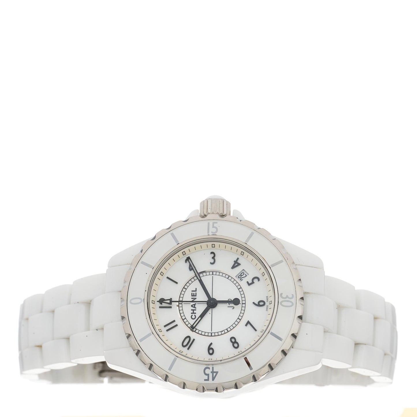 Stainless Steel Ceramic 33mm J12 Quartz Watch White