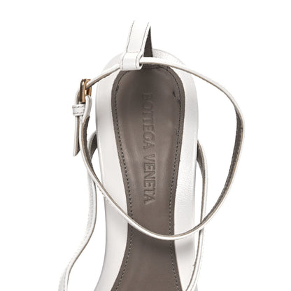 Bottega Veneta Lambskin Stretch Multi Strap 90mm Sandals 37.5 Optic White 7 of 13