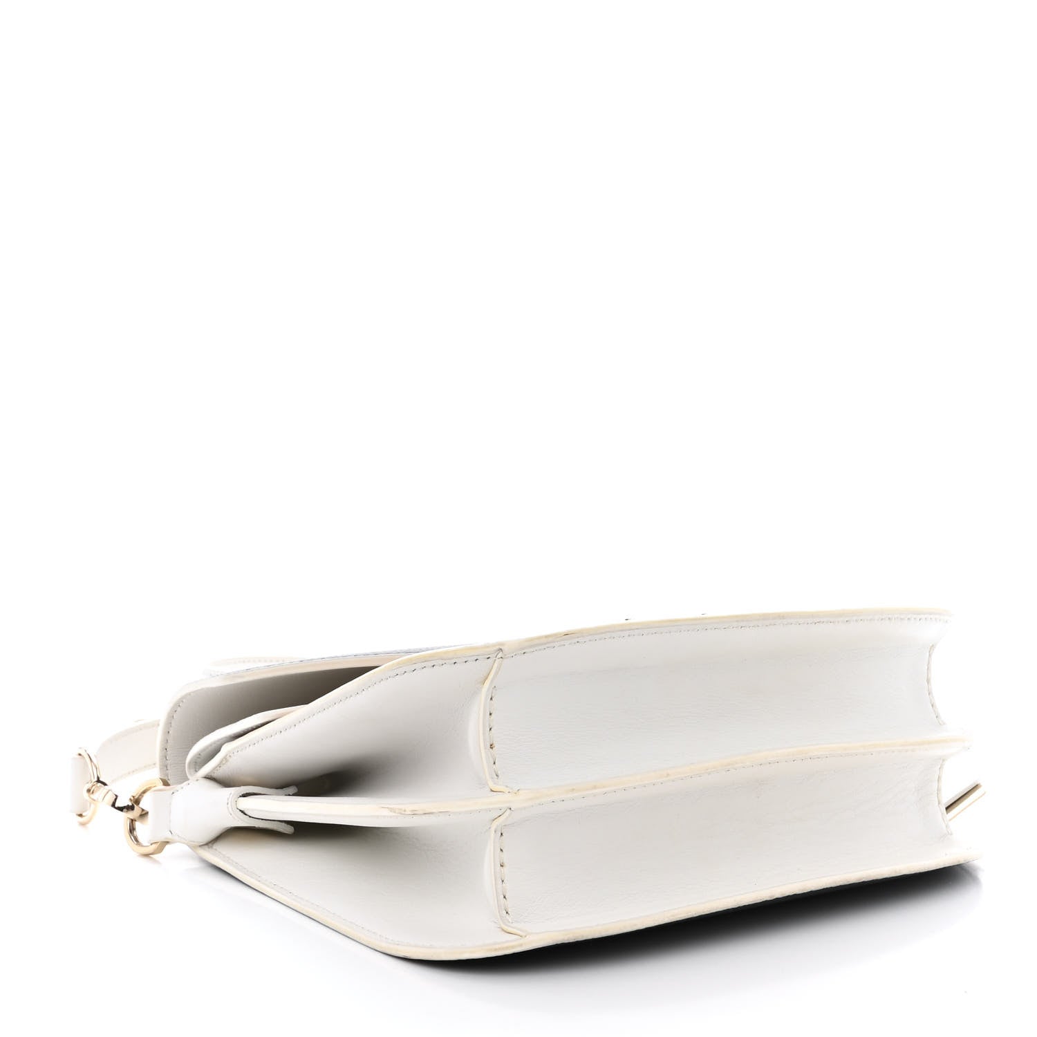 MCM Visetos Calfskin Small Patricia Crossbody Bag Cognac White Black 3 of 15