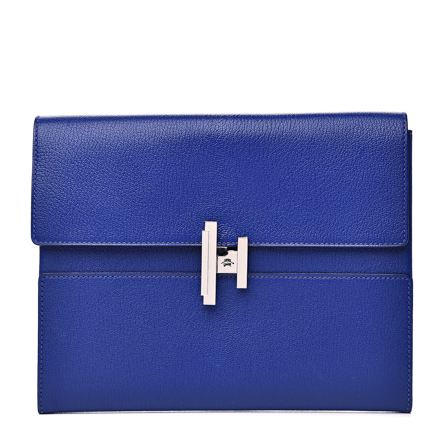 Hermes Chevre Mysore Cinhetic Clutch Bleu Electrique 1 of 12