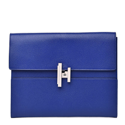 Hermes Chevre Mysore Cinhetic Clutch Bleu Electrique 1 of 12