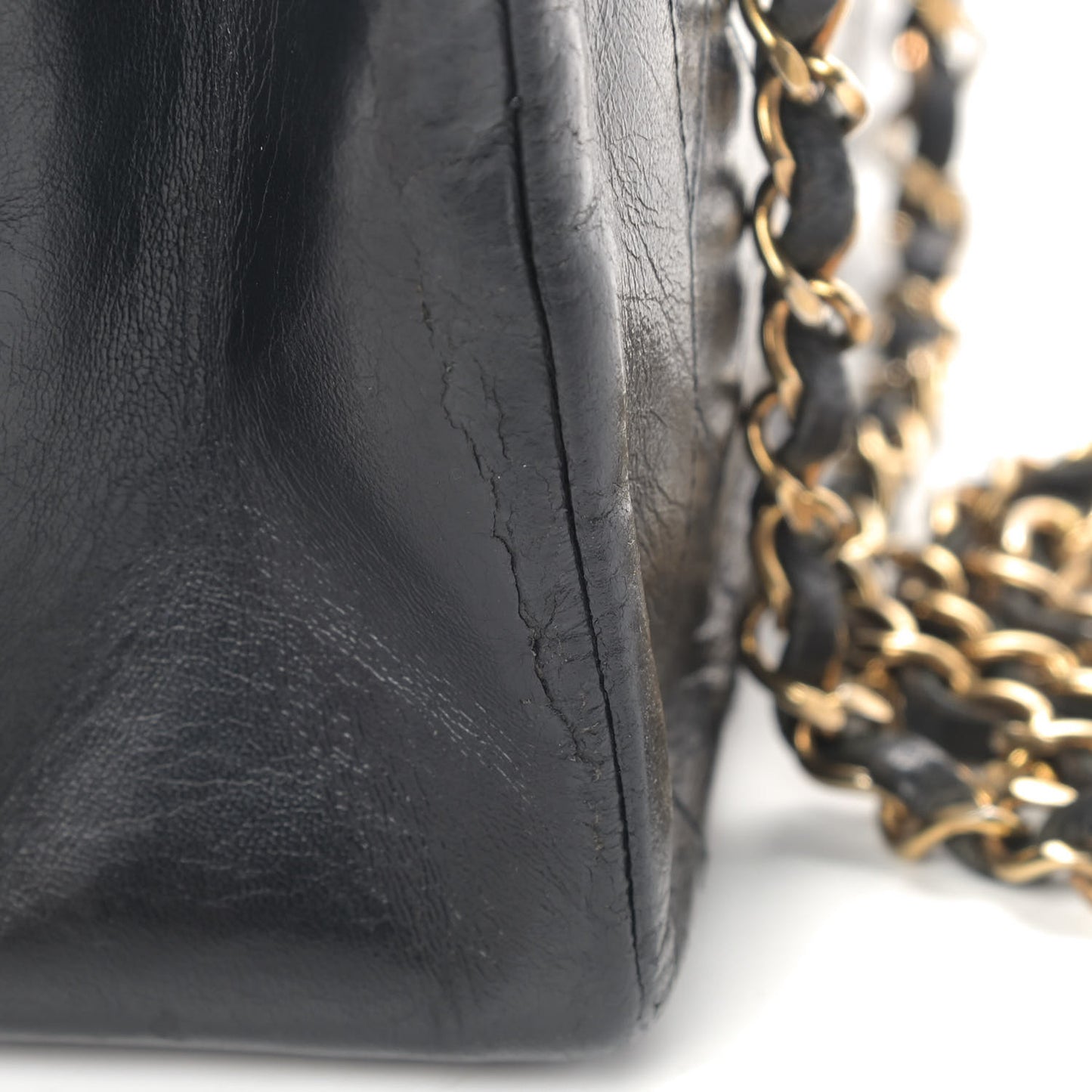 Lambskin Quilted Medium Single Flap Black