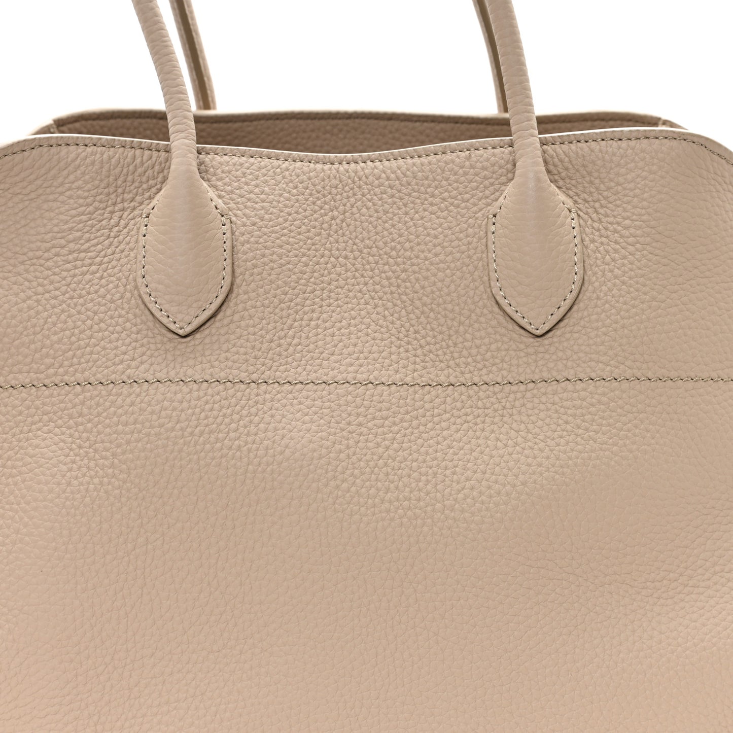 Matte Grained Calfskin Soft Margaux 15 Dark Taupe