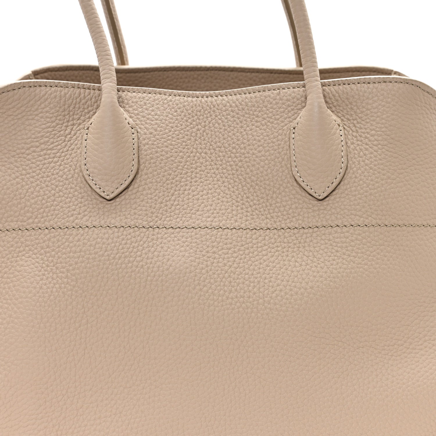 The Row Matte Grained Calfskin Soft Margaux 15 Dark Taupe 7 of 9