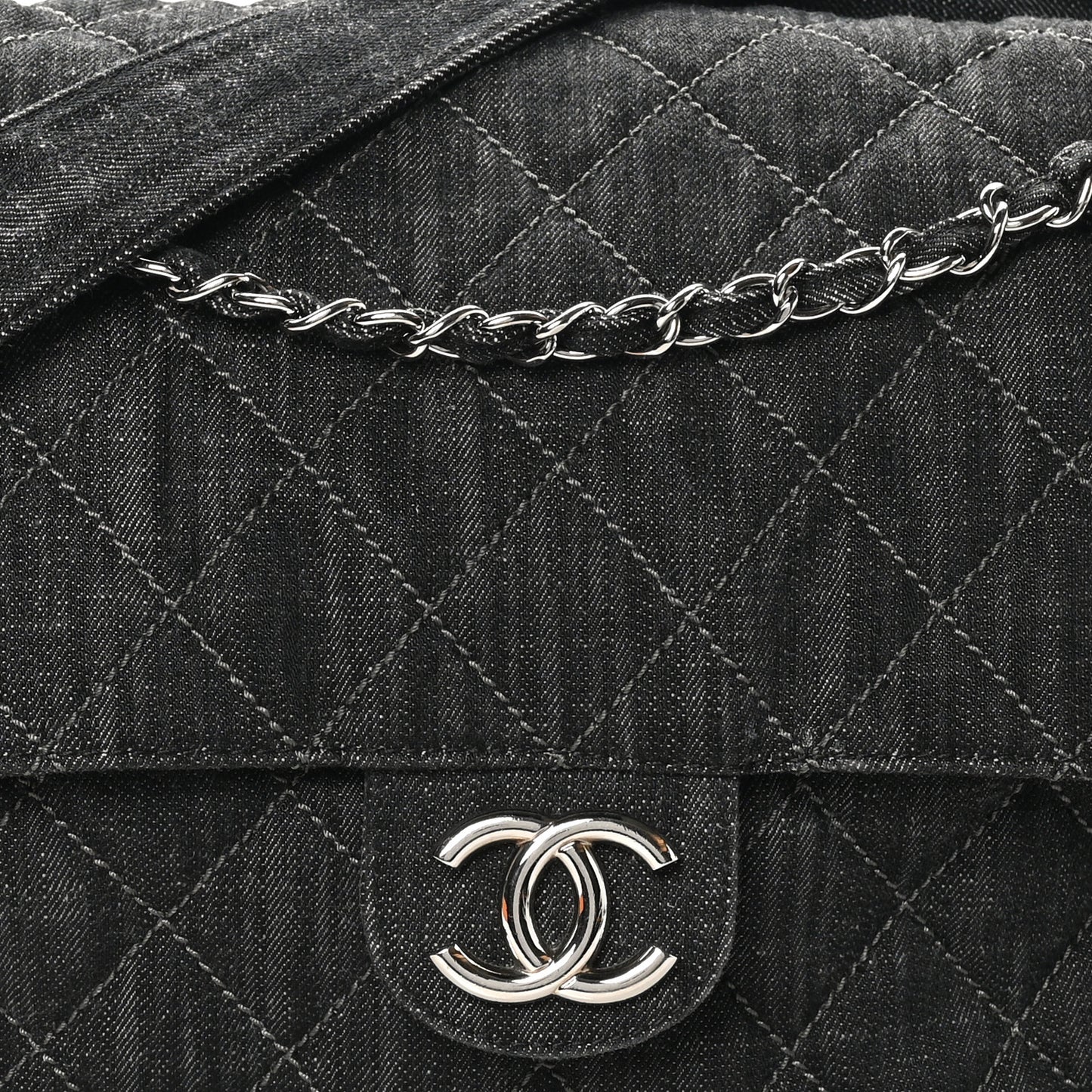 Denim Quilted Stretch Spirit Messenger Bag Dark Blue