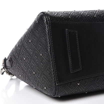 Givenchy Lambskin Logo Embossed Small Studded Antigona Black 5 of 18