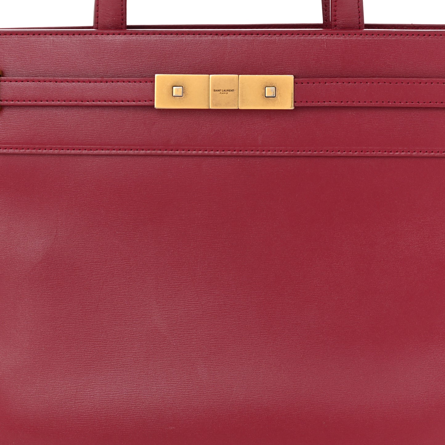 Calfskin Small Manhattan Shopper Tote Red