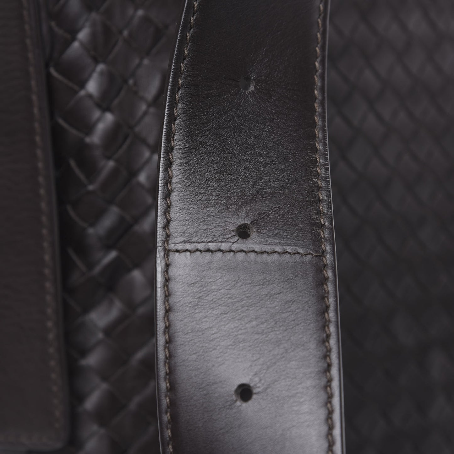 Nappa Intrecciato Messenger Bag Ebano