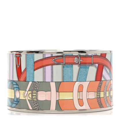Hermes Enamel Printed Extra Wide Bracelet 65 Multicolor 1 of 5
