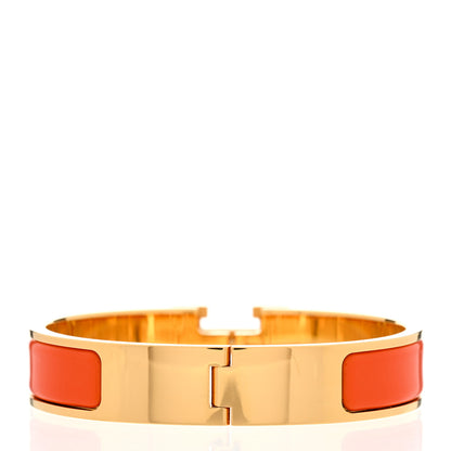 Hermes Enamel Narrow Clic Clac H Bracelet PM Orange 3 of 4