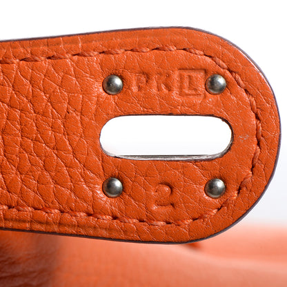 Hermes Taurillon Clemence Lindy 34 Orange 8 of 17