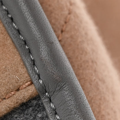 Chanel Wool Felt Calfskin Large Deauville Tote Grey Beige 11 of 13