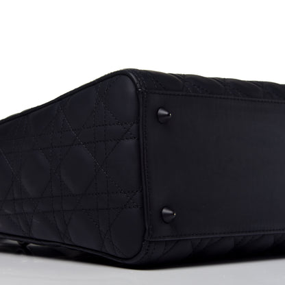 Christian Dior Ultra Matte Calfskin Cannage Medium Lady Dior Black 8 of 9