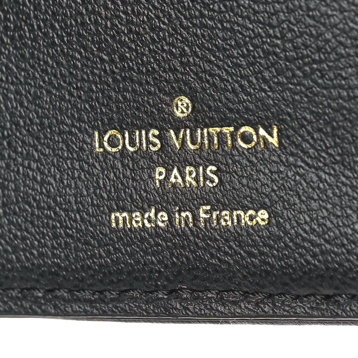 Lambskin Embossed Monogram Lou Coussin Wallet Black