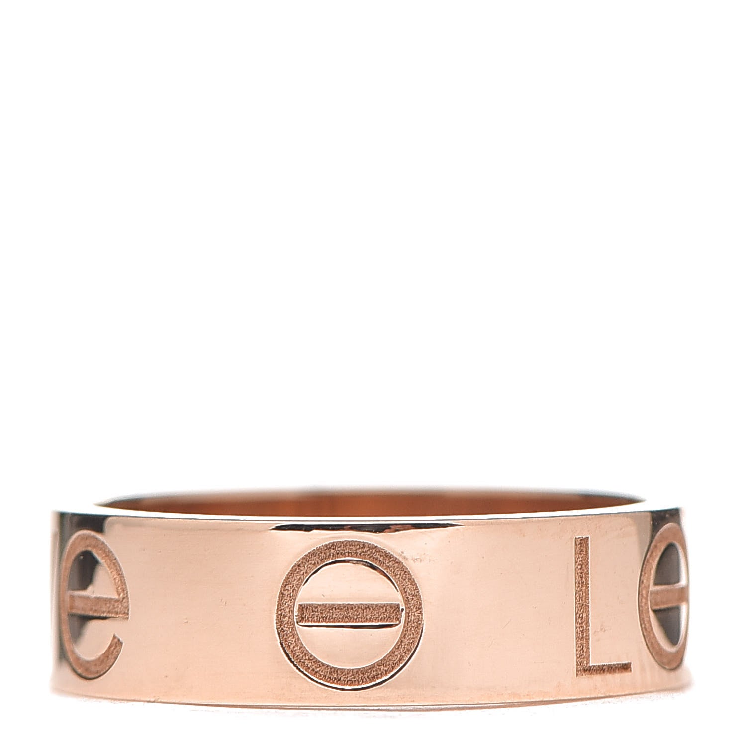 Cartier 18K Pink Gold 5.5mm Engraved LOVE Ring 51 5.75 3 of 5