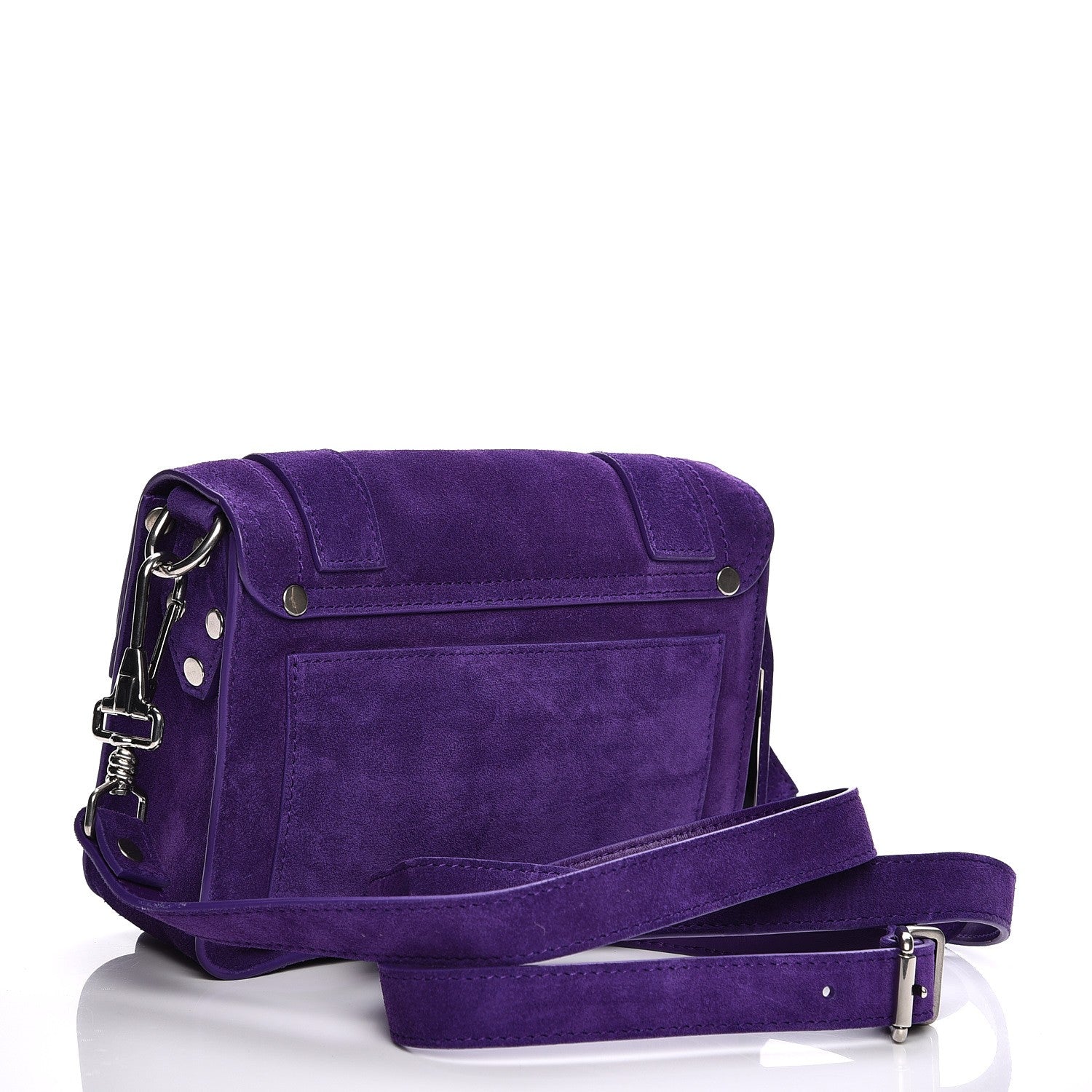 Proenza Schouler Suede PS1 Mini Pouch Messenger Bag Amethyst 3 of 9