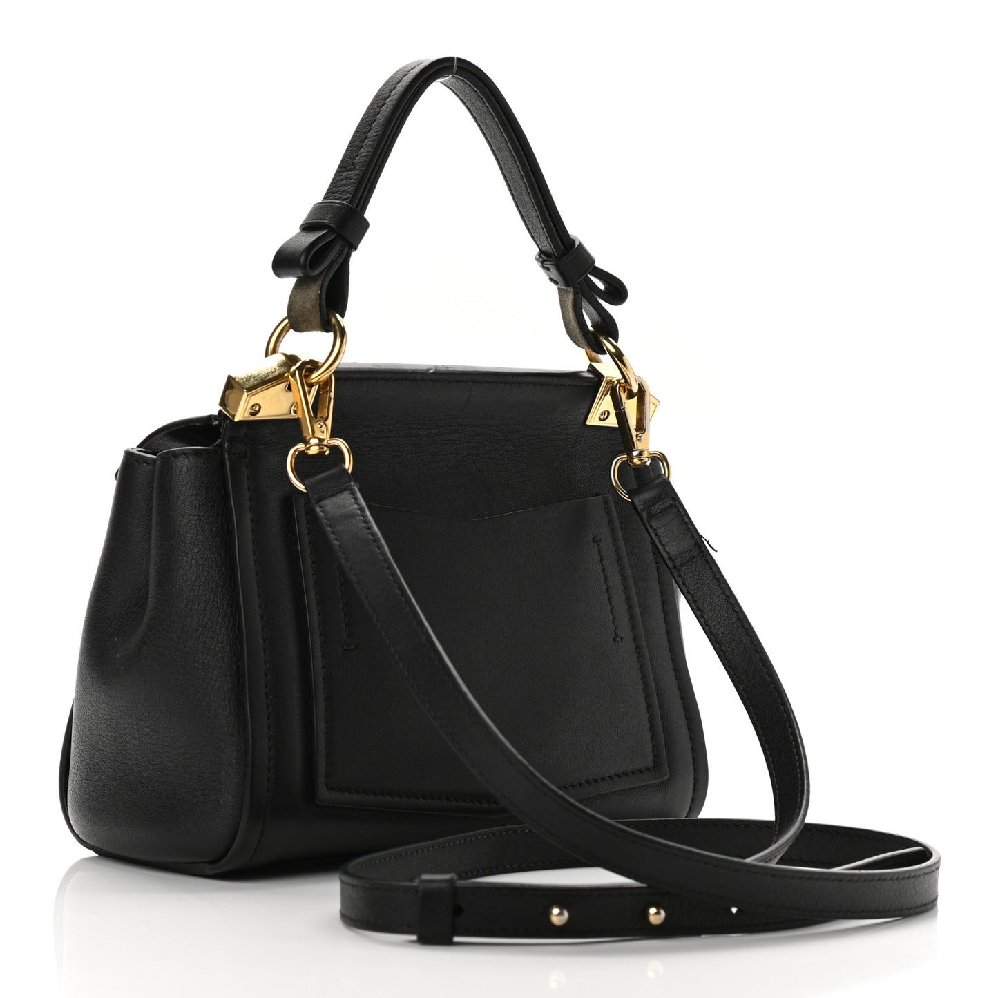Calfskin Mini Mystic Shoulder Bag Black