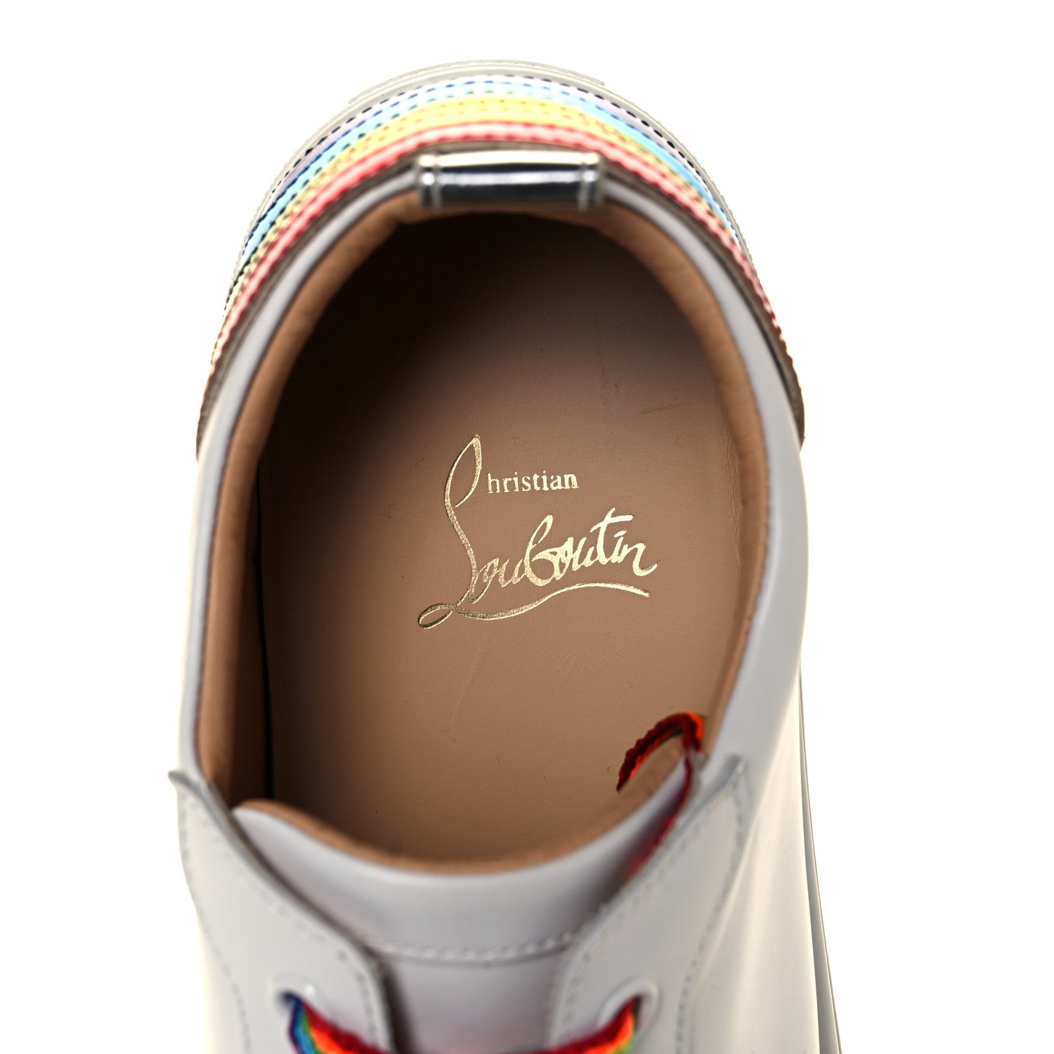 Christian Louboutin Calfskin Womens Arkenspeed Sneakers 39.5 White Multi 29 of 35