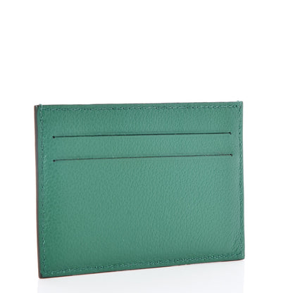Hermes Evercolor Citizen Twill Card Case Vert Vertigo Orange Ciel 3 of 8