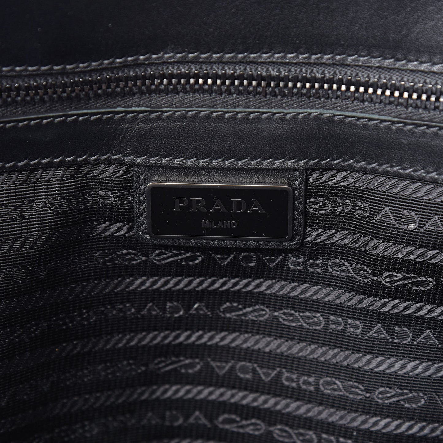 City Calf Tessuto Nylon Shopping Tote Black