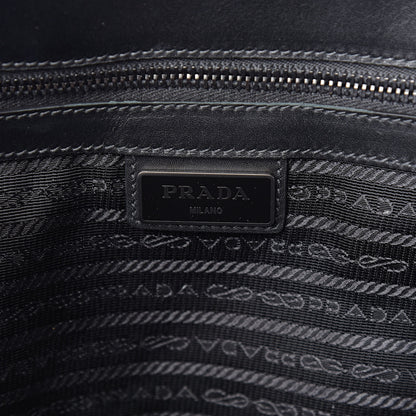 Prada City Calf Tessuto Nylon Shopping Tote Black 6 of 12